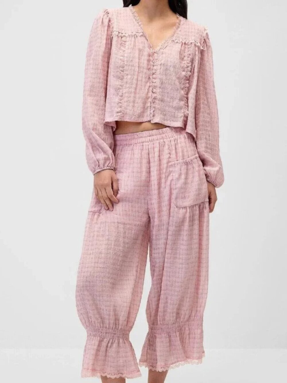 Sweetkama Checkered babydoll shirt